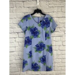 Sun Moda Women's Resort Wear Euro Summer Hawaiian Linen Blend Dress Size Medium